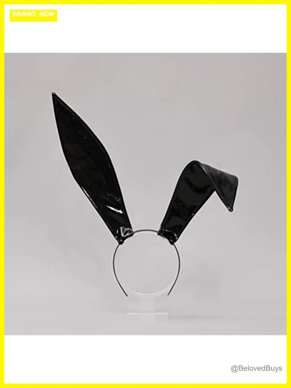 Faux Leather Bunny Ear Headband Bendable Cosplay Hair Accessory Halloween Party